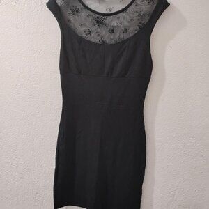 Forever 21 -S- Pencil Bodycon Midi Dress Size Medium-MESH CUT TOP